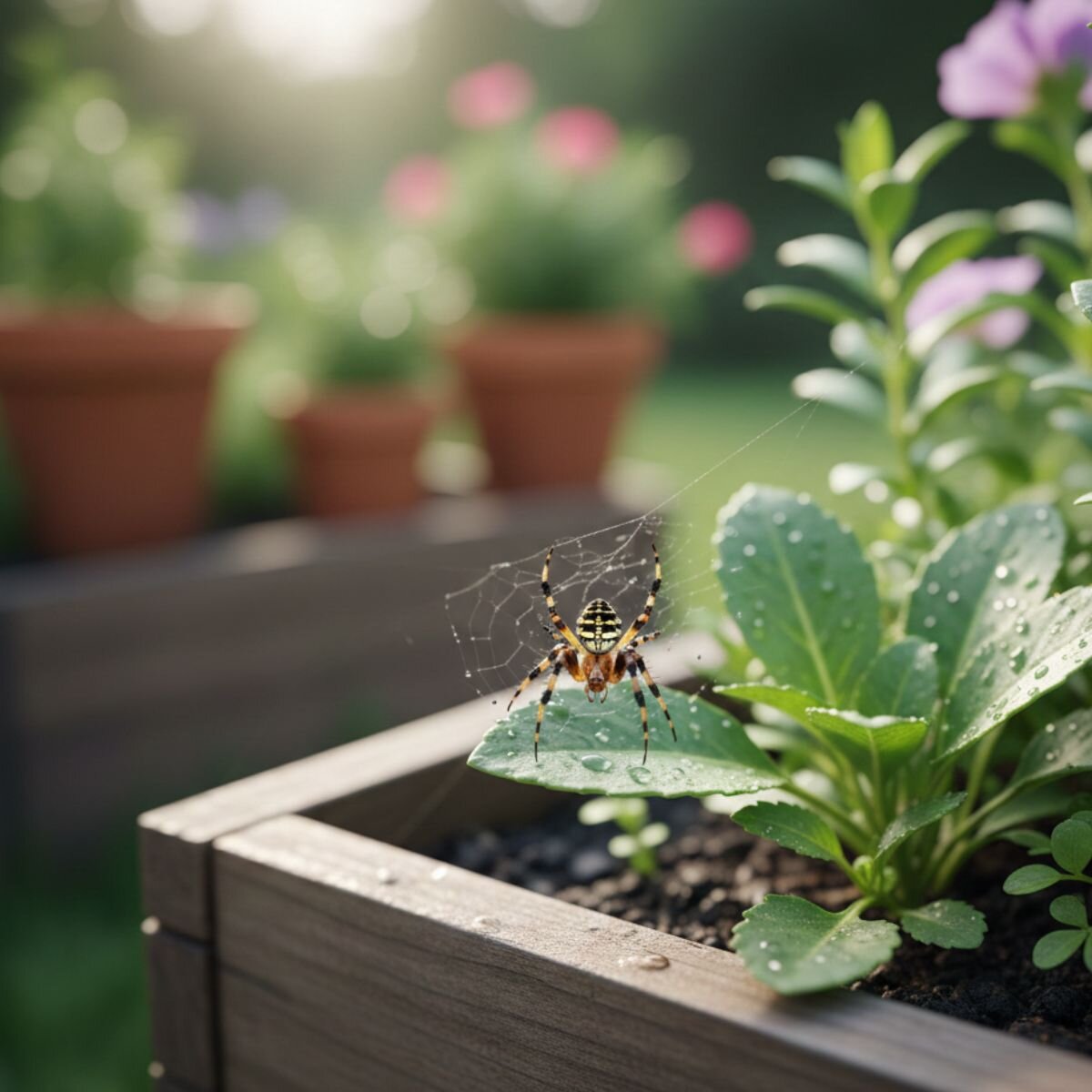 spinne-im-hochbeet-umfeld