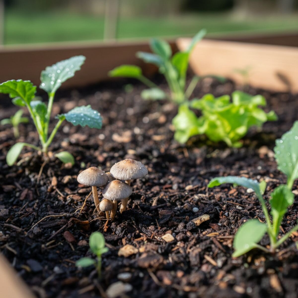 funghi-nell-orto-rialzato-come-segnale-di-allarme