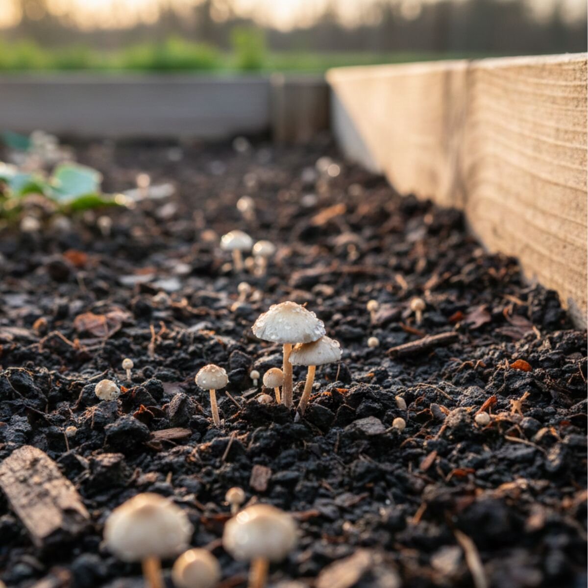 funghi-nell-orto-rialzato