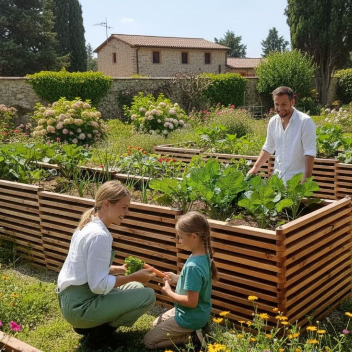 Gartenbeete-von-Kaiserbeet-aus-Südtiroler-Lärchenholz