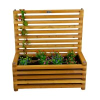 „Augustus“ Beet – breites Balkon-Hochbeet mit Rankgitter