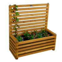 „Augustus“ Beet – breites Balkon-Hochbeet mit Rankgitter