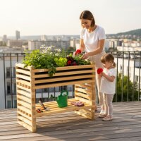 «Sissi» – orto rialzato stretto da balcone con ripiano su gambe