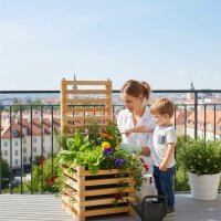 „Augustus“ Beet – Pflanzkübel mit Rankgitter für den Balkon