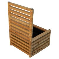 «Augustus» – fioriera quadrata con grigliato da balcone