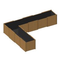 «Leopold» – orto rialzato ad angolo 446×358 (altezza a scelta)