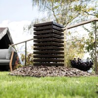 Fontana da giardino Aquatower 40 x 40 cm altezza 80 cm in acciaio corten