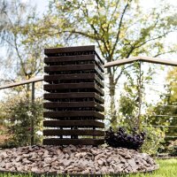 Gartenbrunnen Aquatower 50x50cm Höhe 100cm in Cortenstahl