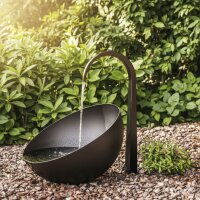 Vasca d’acqua Aqualuna D80 marrone con ingresso d’acqua in marrone