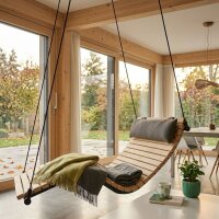 Die "LeoLiege" - Hängeliege für 1 Person aus Zirbenholz