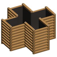 «Friedrich» – orto rialzato a croce 120×120